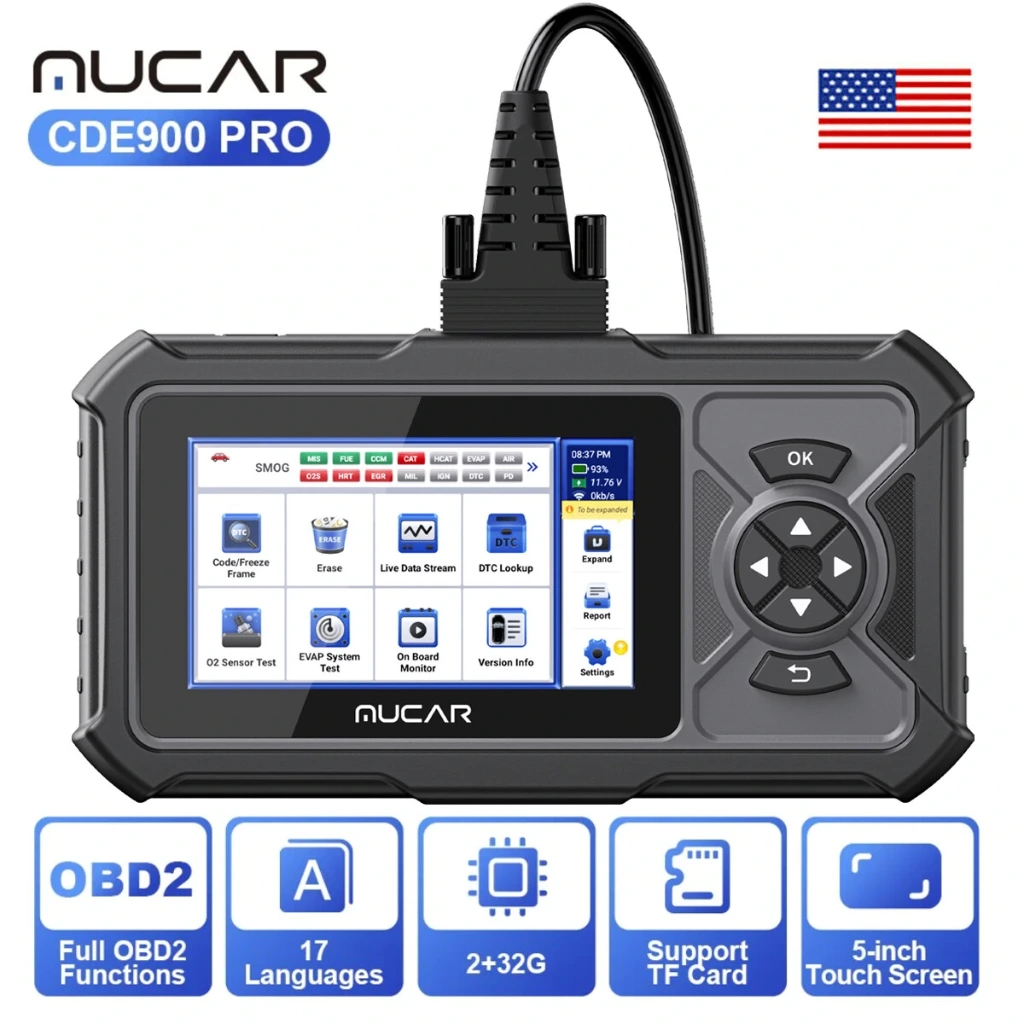 Escáner Automotriz Mucar Cde900pro + 4 FUNCIONES Motor Caja Abs Srs