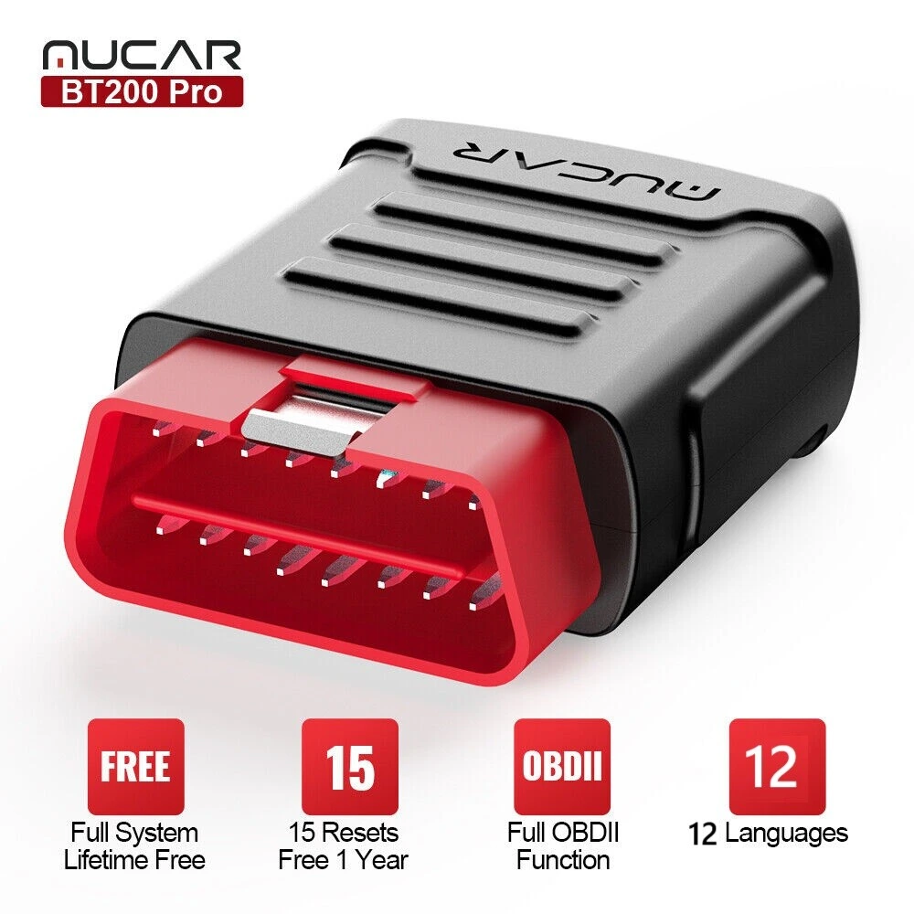 Escaner Automotriz Mucar Bt200 Pro Obd2 Obdii Multimarcas 15 reseteos 1 año